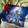 Dragon Ball Anime DB Goku Vs Villains Blue Sky Theme Premium Quilt Blanket 11