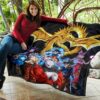 Dragon Ball Anime DB Goku Vs Villains Golden Shenron Dragon Premium Quilt Blanket 11