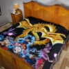 Dragon Ball Anime DB Goku Vs Villains Golden Shenron Dragon Premium Quilt Blanket 19