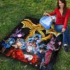 Dragon Ball Anime DB Goku Vs Villains Golden Shenron Dragon Premium Quilt Blanket 9