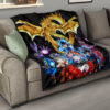 Dragon Ball Anime DB Goku Vs Villains Golden Shenron Dragon Premium Quilt Blanket 15