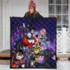 Dragon Ball Anime DB Goku Vs Villains Purple Galaxy Premium Quilt Blanke 3