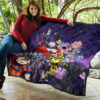 Dragon Ball Anime DB Goku Vs Villains Purple Galaxy Premium Quilt Blanke 11