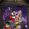 Dragon Ball Anime DB Goku Vs Villains Purple Galaxy Premium Quilt Blanke 7