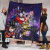 Dragon Ball Anime DB Goku Vs Villains Purple Galaxy Premium Quilt Blanke 1