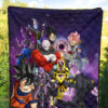 Dragon Ball Anime DB Goku Vs Villains Purple Galaxy Premium Quilt Blanke 5