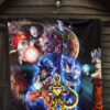 Dragon Ball Anime DB Main Characters Super Saiyan In Universe Premium Quilt Blanket 7