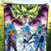 Dragon Ball Anime DB Super Saiyan Broly Goku And Vegeta Power Vapor Premium Quilt Blanket 5