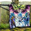 Dragon Ball Anime DB Super Saiyan Broly Goku And Vegeta Power Vapor Premium Quilt Blanket 13