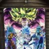 Dragon Ball Anime DB Super Saiyan Broly Goku And Vegeta Power Vapor Premium Quilt Blanket 7