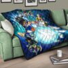 Dragon Ball Anime Premium Quilt | DB Characters Vegeta Goku Power Kamehameha Blue Galaxy Quilt Blanket 17