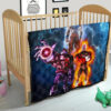 Dragon Ball Anime Premium Quilt - DB Goku Jiren Toppo Power Burst Limit Blue Explosion Quilt Blanket 21