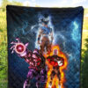 Dragon Ball Anime Premium Quilt - DB Goku Jiren Toppo Power Burst Limit Blue Explosion Quilt Blanket 5