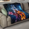 Dragon Ball Anime Premium Quilt - DB Goku Jiren Toppo Power Burst Limit Blue Explosion Quilt Blanket 15