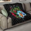 Dragon Ball Anime Premium Quilt - DB Goku Vegeta Blue Power Vapor With Shernon Dragon Quilt Blanket 15