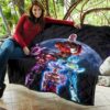 Dragon Ball Anime Premium Quilt - DB Goku Vegeta Vs Jiren Destruction Toppo Quilt Blanket 11