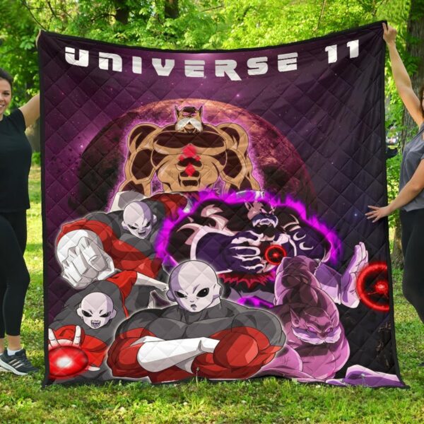 Dragon Ball Anime Premium Quilt | DB Jiren Power Universe 11 Purple Galaxy Quilt Blanket