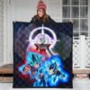 Dragon Ball Anime Premium Quilt - DB Super Saiyan Power Burst Vs Villains Fusao Zamasu Quilt Blanket 3