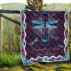 Dragonflies Are Kisses From Heaven Quilt Blanket Dragonfly Lover 9