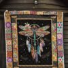 Dreamcatcher Native Dragonfly Quilt Blanket Amazing Gift Idea 3