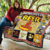 Drinking Beer Simpson Premium Quilt Blanket Hobby Home Decor Custom For Fans 11