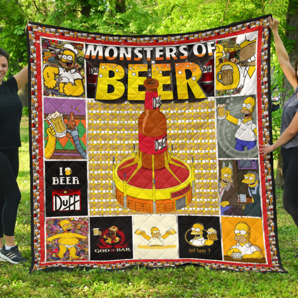 Drinking Beer Simpson Premium Quilt Blanket Hobby Home Decor Custom For Fans