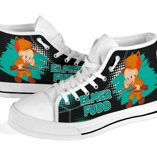 Elmer Fudd Sneakers High Top Shoes Looney Tunes Fan