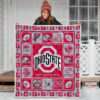 Fan Ohio State Buckeyes Quilt Blanket Amazing Gift Idea 3