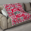 Fan Ohio State Buckeyes Quilt Blanket Amazing Gift Idea 15