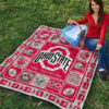 Fan Ohio State Buckeyes Quilt Blanket Amazing Gift Idea 9