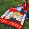 Fire Force Anime Premium Quilt Arthur Boyle Long Hair Fire Minimal Artwork Quilt Blanket 9