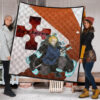 Fire Force Anime Premium Quilt Arthur Boyle Shining Blue Coat With Wood Sword Quilt Blanket 1