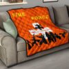 Fire Force Anime Premium Quilt Characters Silhouette Fighting Orange Yellow Text Quilt Blanket 15
