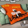 Fire Force Anime Premium Quilt Characters Silhouette Fighting Orange Yellow Text Quilt Blanket 17