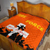 Fire Force Anime Premium Quilt Characters Silhouette Fighting Orange Yellow Text Quilt Blanket 19