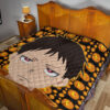 Fire Force Anime Premium Quilt Shinra Kusakabe Red Eye E Letter Fire Patterns Quilt Blanket 19