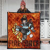 Fire Force Anime Premium Quilt Shinra Kusakabe With Fire Extinguisher Crazy In Fire Quilt Blanket 3