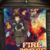 Fire Force Anime Premium Quilt Witch Maki Oze With Cute Baby Fire Artwork Galaxy Quilt Blanket 7