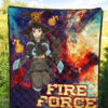 Fire Force Anime Premium Quilt Witch Maki Oze With Cute Baby Fire Artwork Galaxy Quilt Blanket 5