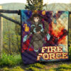 Fire Force Anime Premium Quilt Witch Maki Oze With Cute Baby Fire Artwork Galaxy Quilt Blanket 13