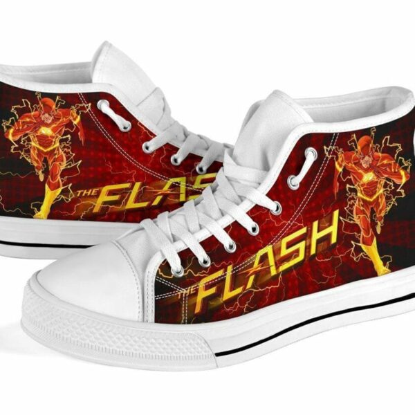 Flash Sneakers Super Heroes High Top Shoes Fan Gift