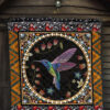 Graphic Art Humming Bird Quilt Blanket Gift Idea 3