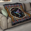 Graphic Art Humming Bird Quilt Blanket Gift Idea 11