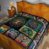 Graphic Art Tree of Life Quilt Blanket Gift For Earth Lover 21