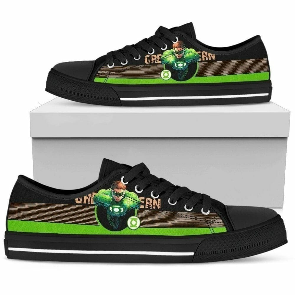 Green Lantern Sneakers Low Top Fan Gift Idea