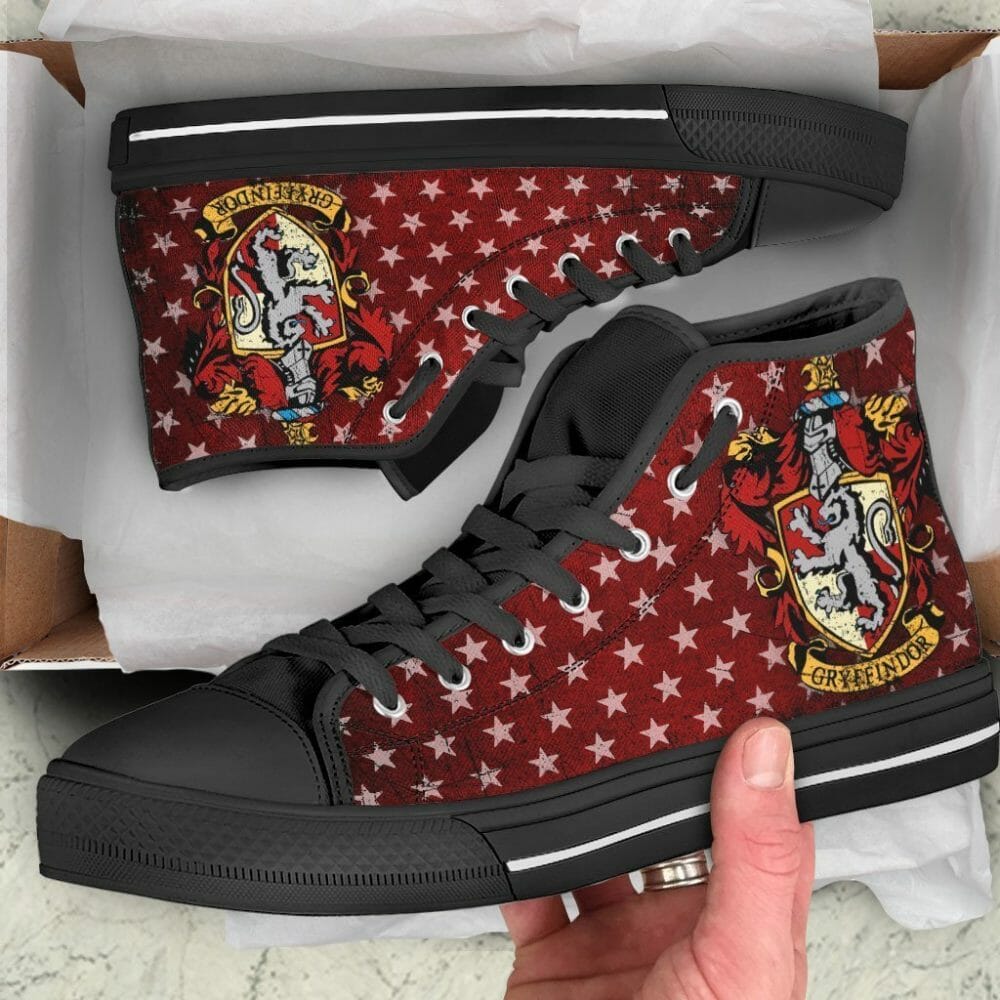 Gryffindor Sneakers Harry Potter High Top Shoes Fan Gift 