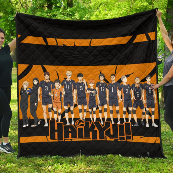 Haikyuu Anime Premium Quilt – Haikyuu Funny Volleyball Team Members Walking Quilt Blanket