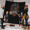 Haikyuu Anime Premium Quilt - Kageyama And Hinata Volleyball Club Raven Shadow Quilt Blanket 1