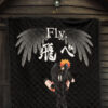 Haikyuu Anime Premium Quilt - Lonely Hinata Shoyo Fly Crow Grey Wings Quilt Blanket 7