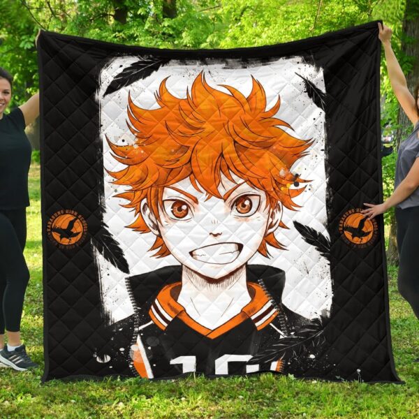 Haikyuu Anime Premium Quilt – Shouyou Hinata 10 High School Raven Black Orange  Quilt Blanket